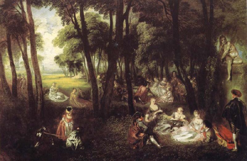 Jean-Antoine Watteau Country Pursuits France oil painting art
